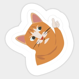 Yellow cat Sticker